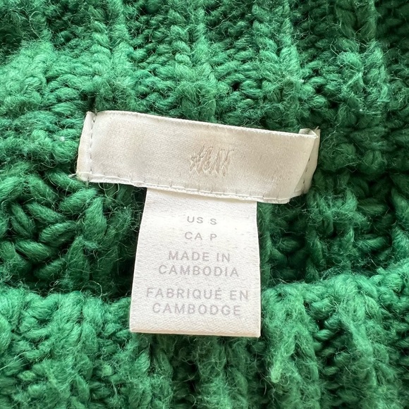 H&M Chunky Green Sweater Size Small C0078 - Picture 8 of 8